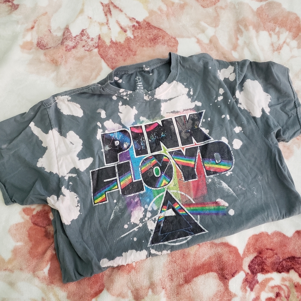 pink floyd bleached shirt